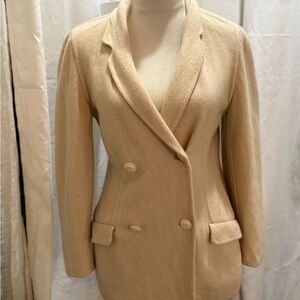 Vintage super soft cashmere Women's Blazer cream color